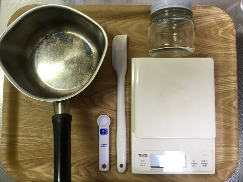 冷凍ブルーベリージャムで使用する道具