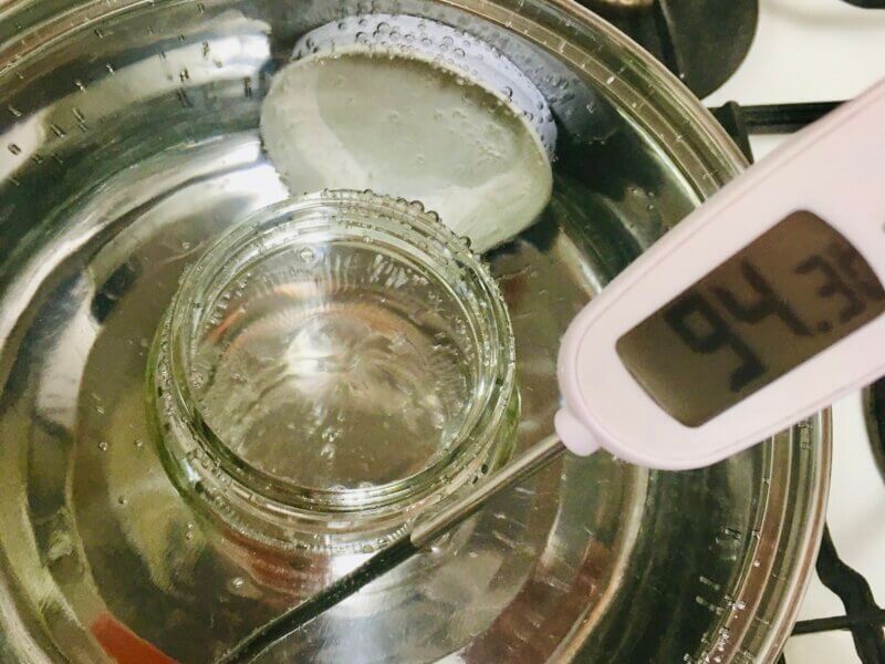 弱火で25分温めたお湯の温度