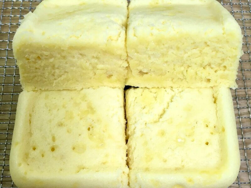 スライスチーズで作ったチーズ蒸しパン
