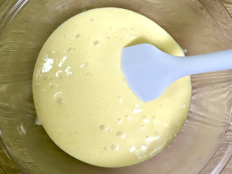スライスチーズで作ったチーズ蒸しパン生地