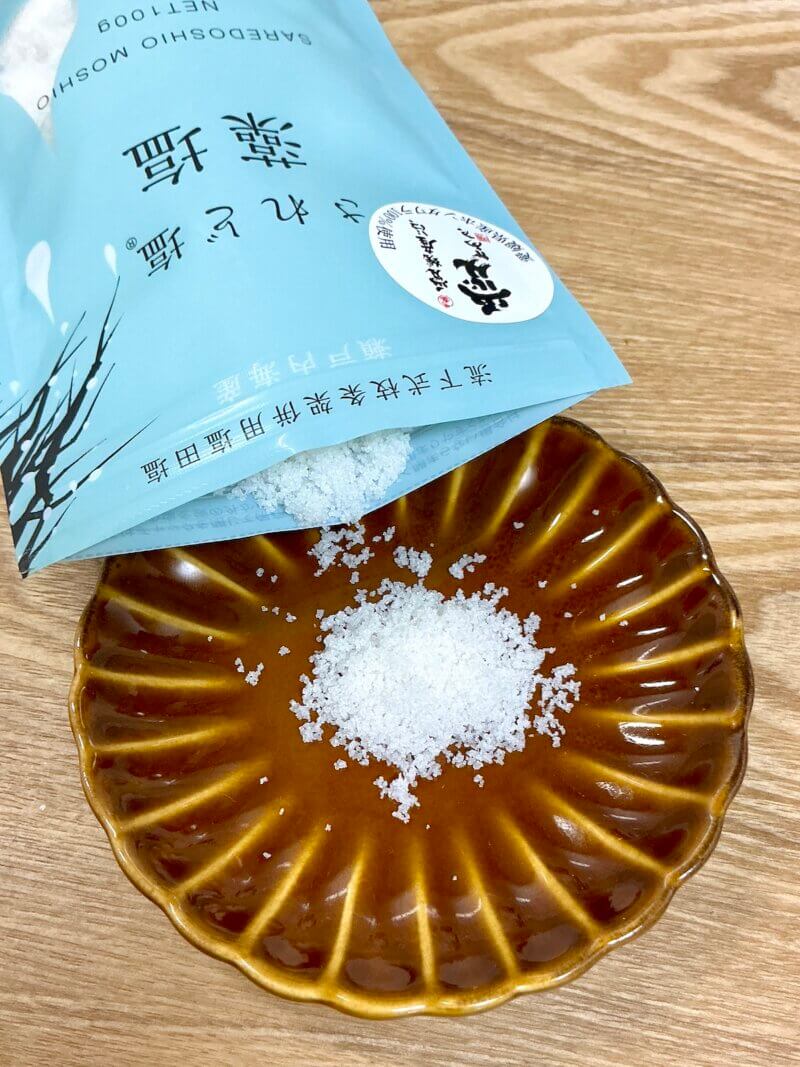 大三島「多々羅しまなみ公園」購入お土産「伯方の塩 されど塩（藻塩）」の中身