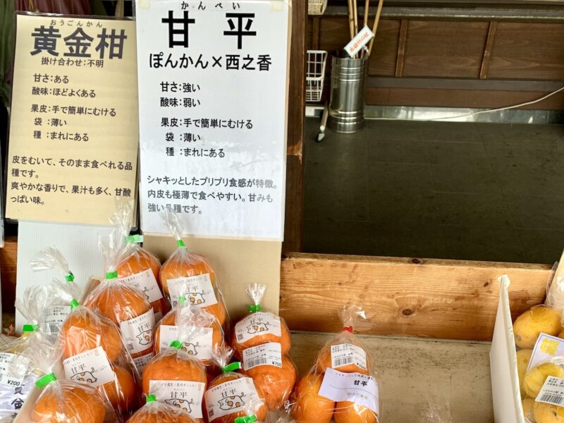 大三島「しまなみの駅 御島」の店頭に売っている「甘平」