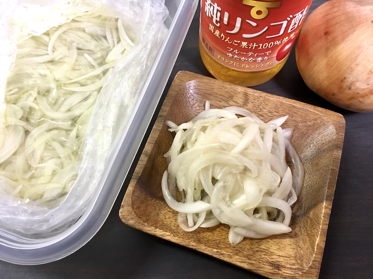 リンゴ酢で作った酢玉ねぎ