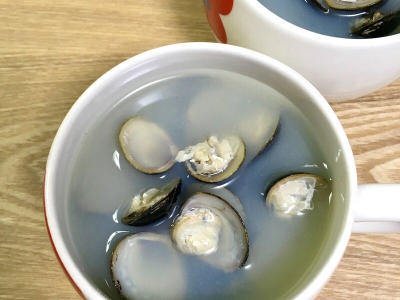 道の駅 湯の川で購入したお土産の特大しじみで作ったみそ汁