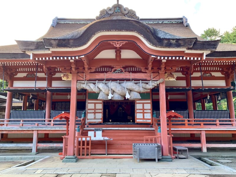 出雲にある日御碕神社の拝殿・日沉宮