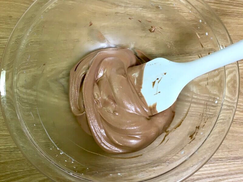 チョコムース生地の出来上がり