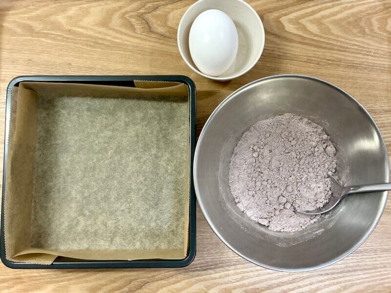 ブラウニーの作る前の事前準備をしたところ