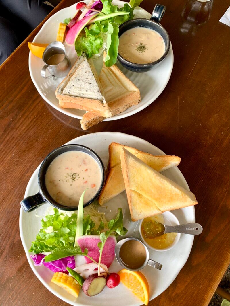 cafe naka蔵で注文したモーニング