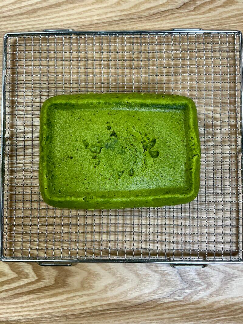 電子レンジで作った抹茶蒸しパン