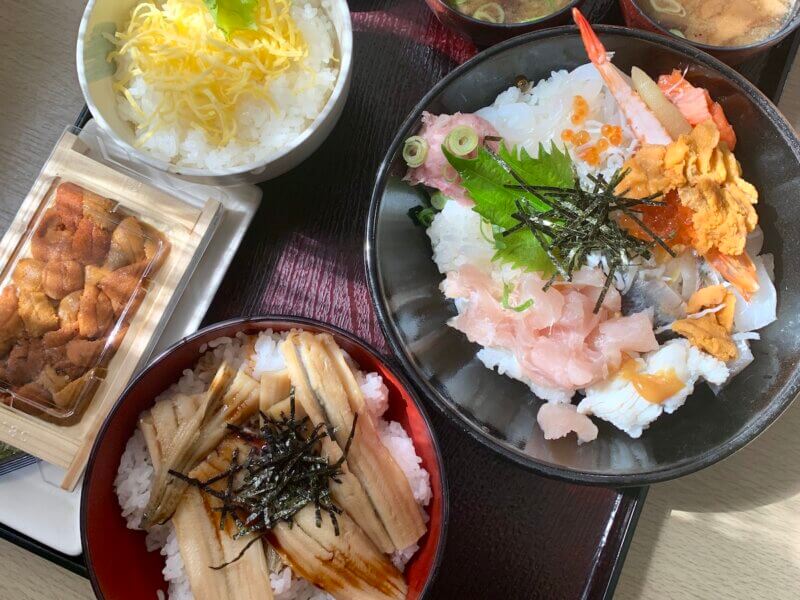 大三島にある人気店「大漁」で食べた３品