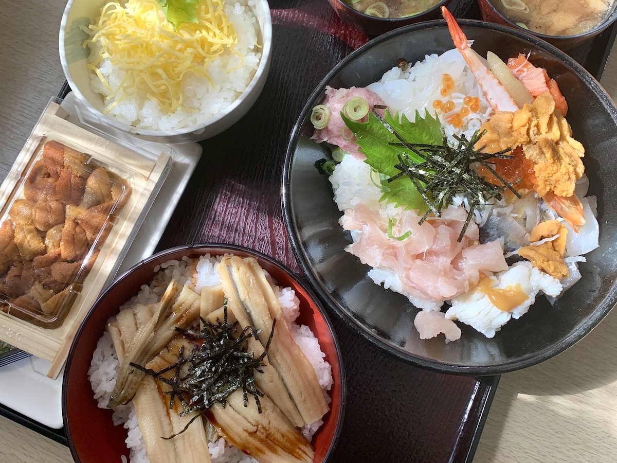 大三島にある人気店「大漁」で食べた３品