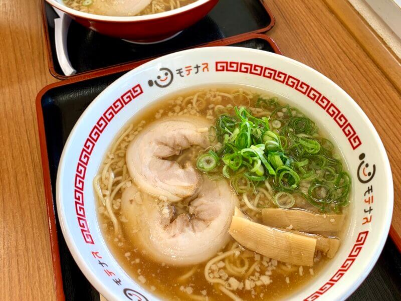 高坂PA下りのイートインで食べた尾道ラーメンの様子