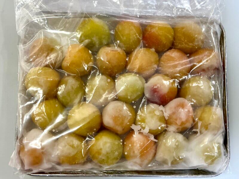 塩漬けした梅の3日後の様子