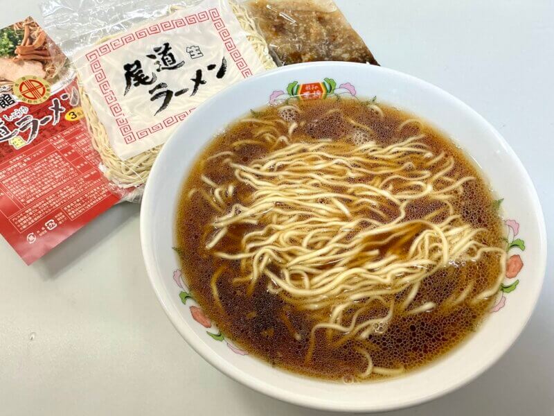 お土産で購入した尾道ラーメンを作ったところ